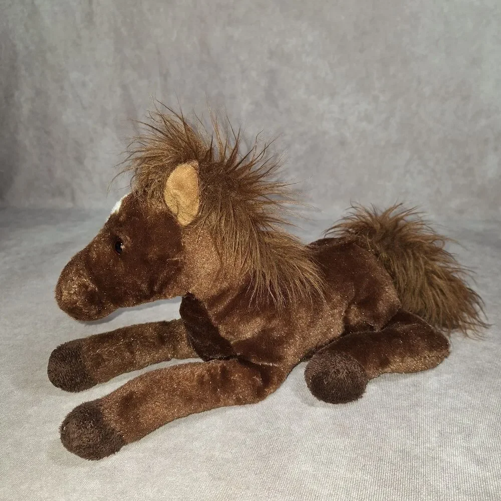 Aurora Outlaw Horse Plush Brown Pony Stuffed Animal Toy 12
